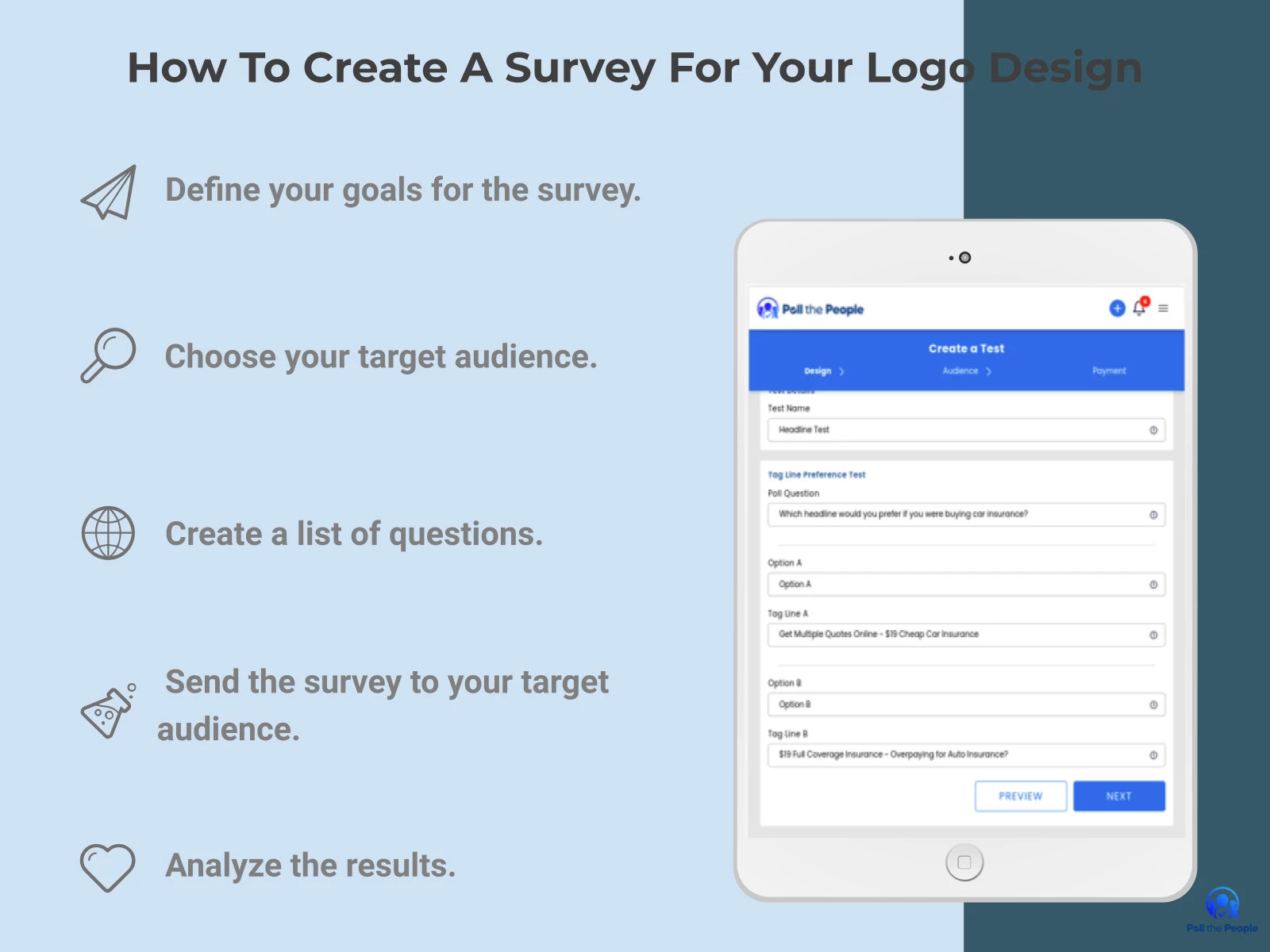 INFOGRAPHIC: How to create a survey for your logo design - Poll the People